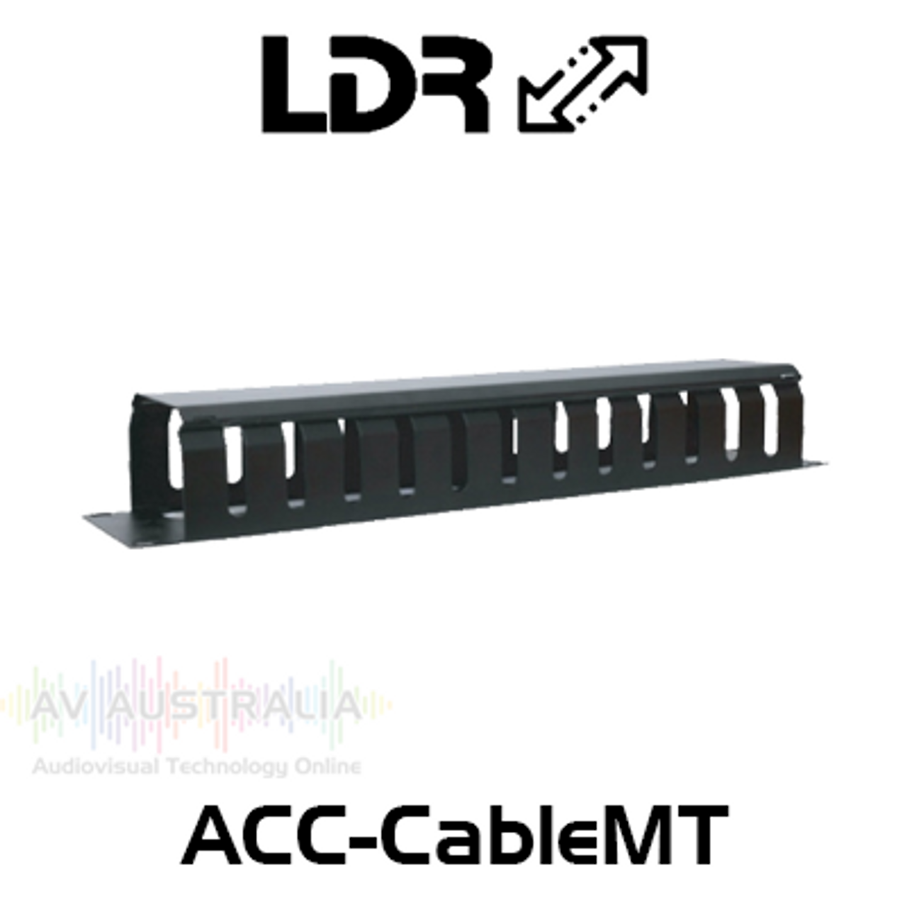 LDR 19" 1RU Cable Management Rail 24 Slot Shallow