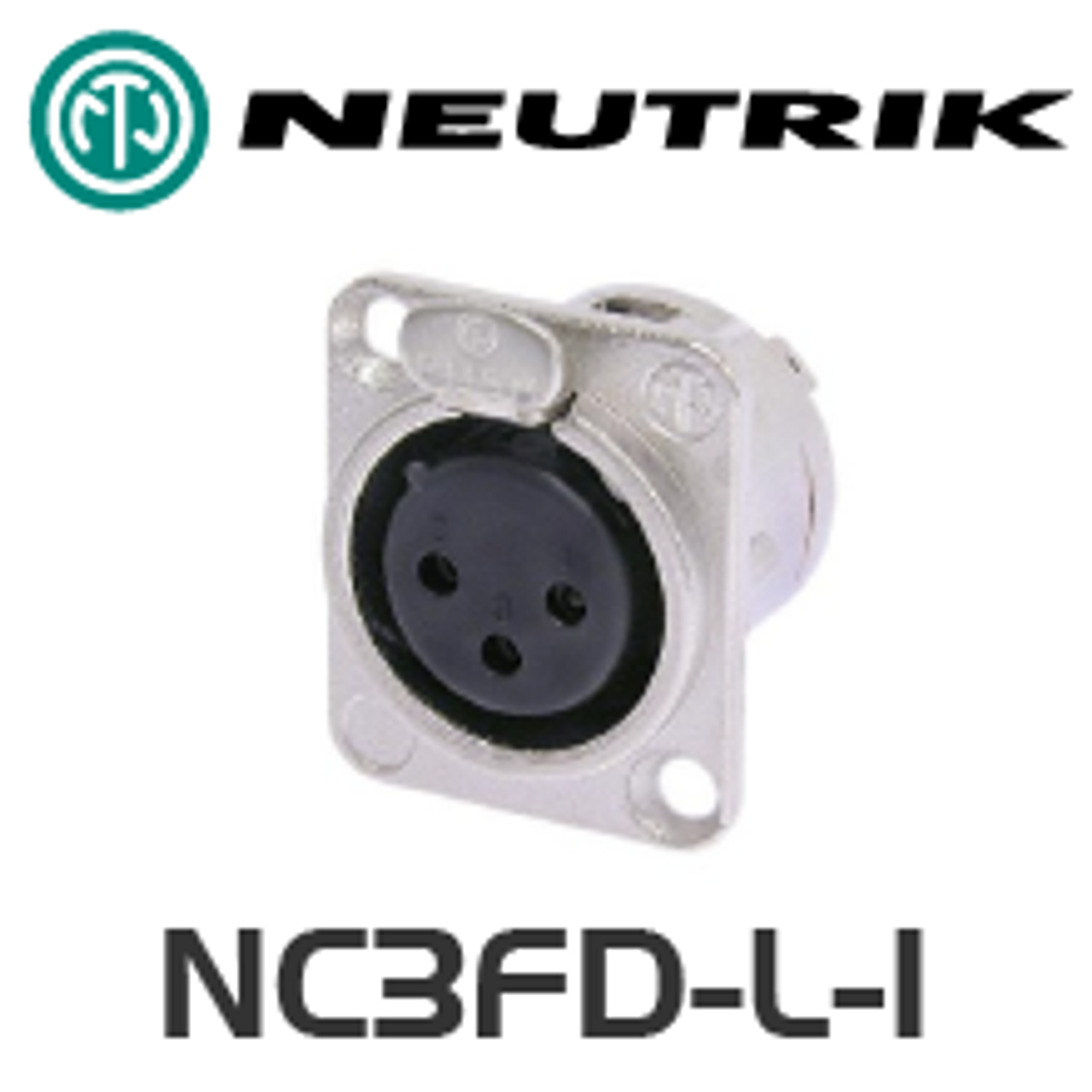 Neutrik DL Series 3 Pin XLR Panel Socket - Female