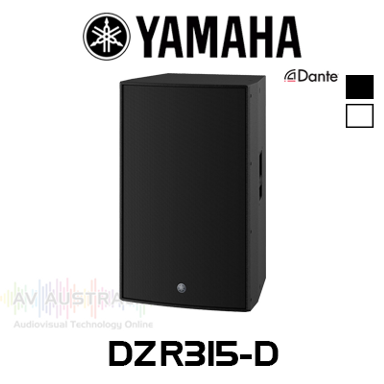 Yamaha DZR315-D 15" 3-Way Bi-Amped Powered Bass-Reflex Loudspeaker With Dante (Each)
