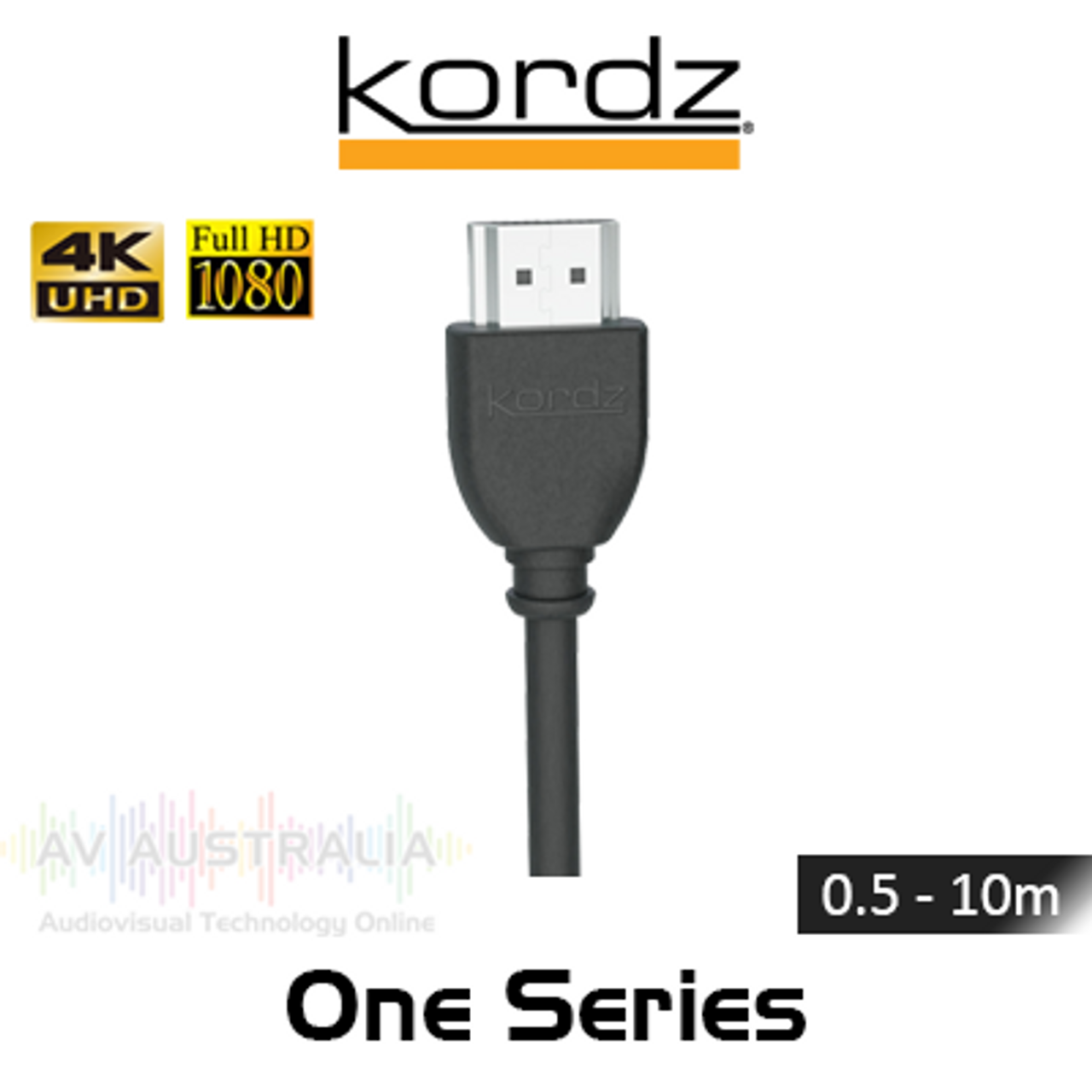 Kordz One Series 4K30 UHD / 1080p HDMI Cables (0.5 - 10m)