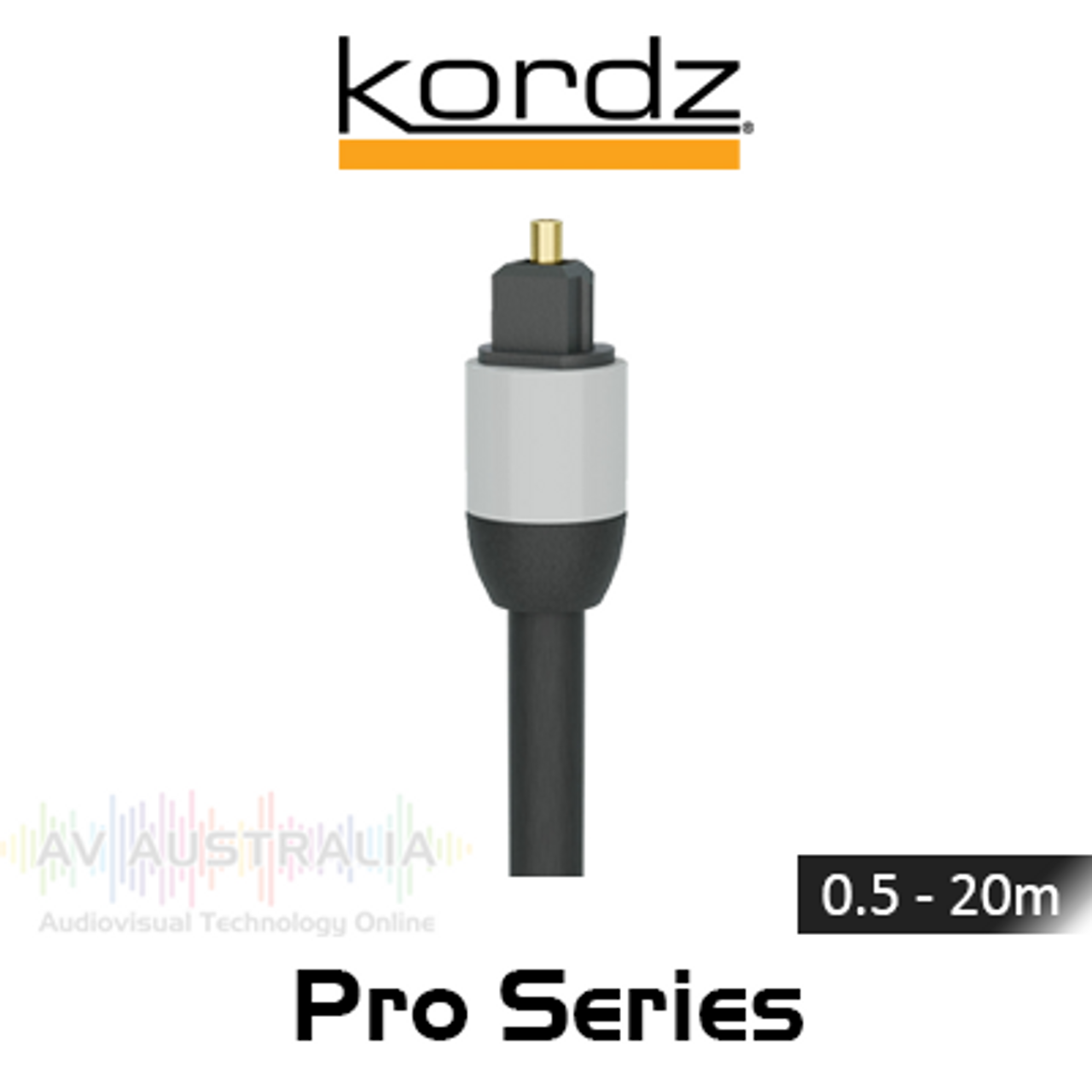 Kordz Pro Series TOSLink Optical Cables (0.5-20m)