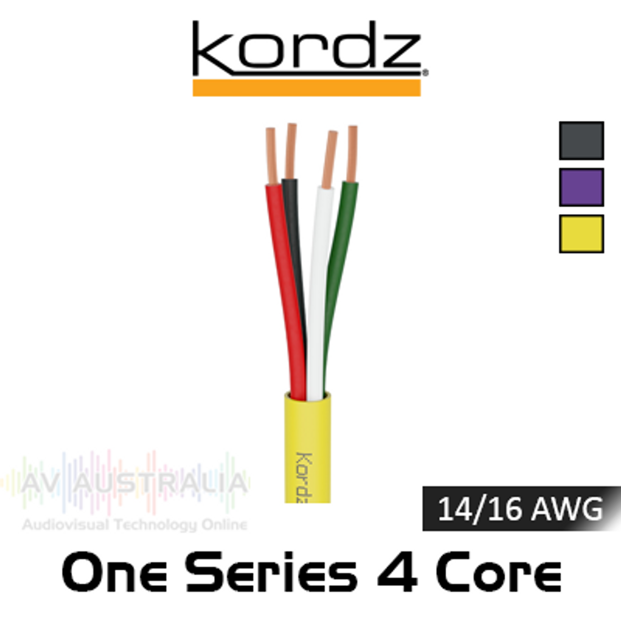 Kordz One Series 14/16AWG 4 Core Speaker Cable (152.5m)
