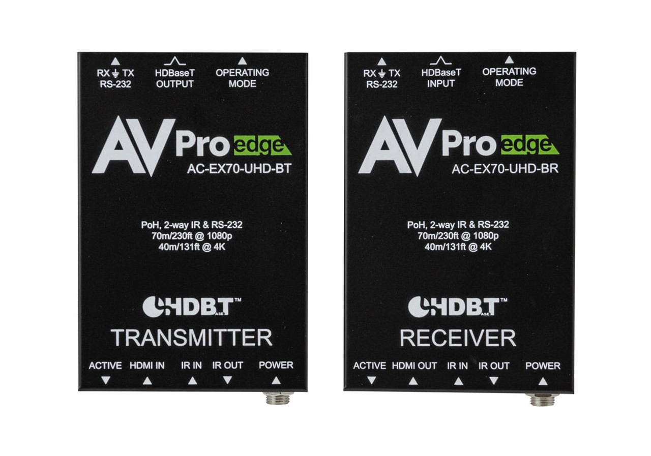 AVPro Edge 4K HDMI Over HDBaseT PoH Extender Set With 2-Way IR & RS232 (40m)