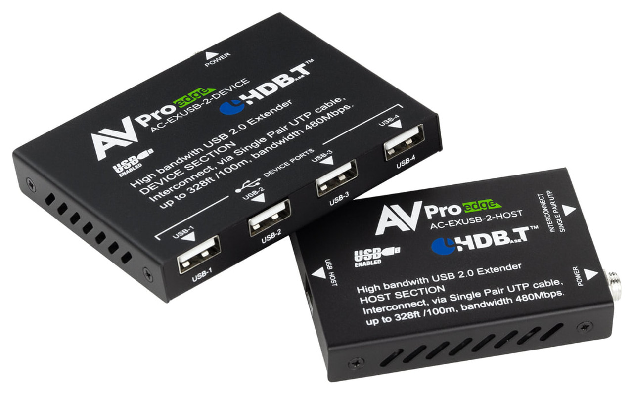 AVPro Edge USB 2.0 Over HDBaseT Extender Set (100m)