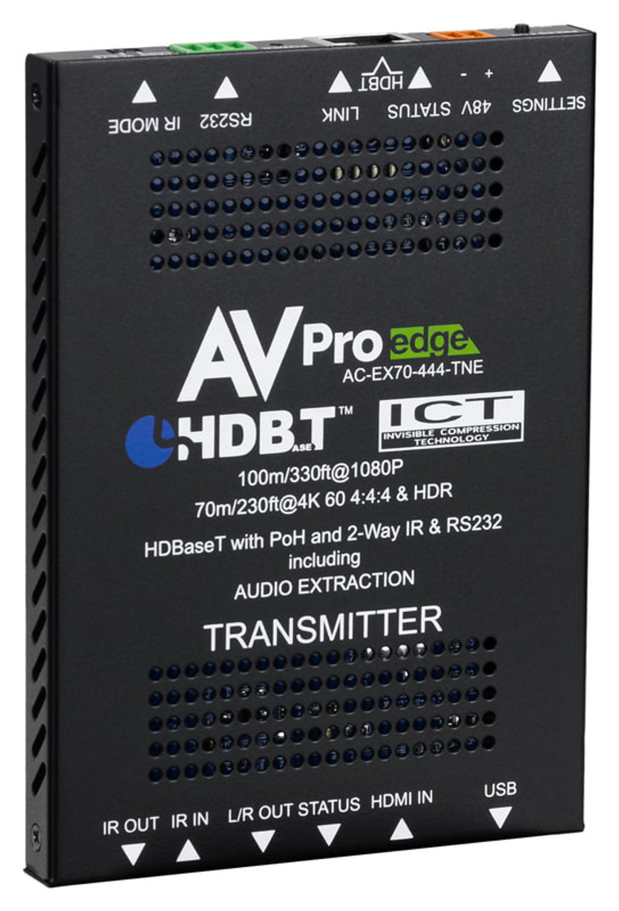 AVPro Edge 4K60 4:4:4 HDR HDMI Over HDBaseT PoH Transmitter With Audio Extraction and 2-Way IR & RS232 (70m)