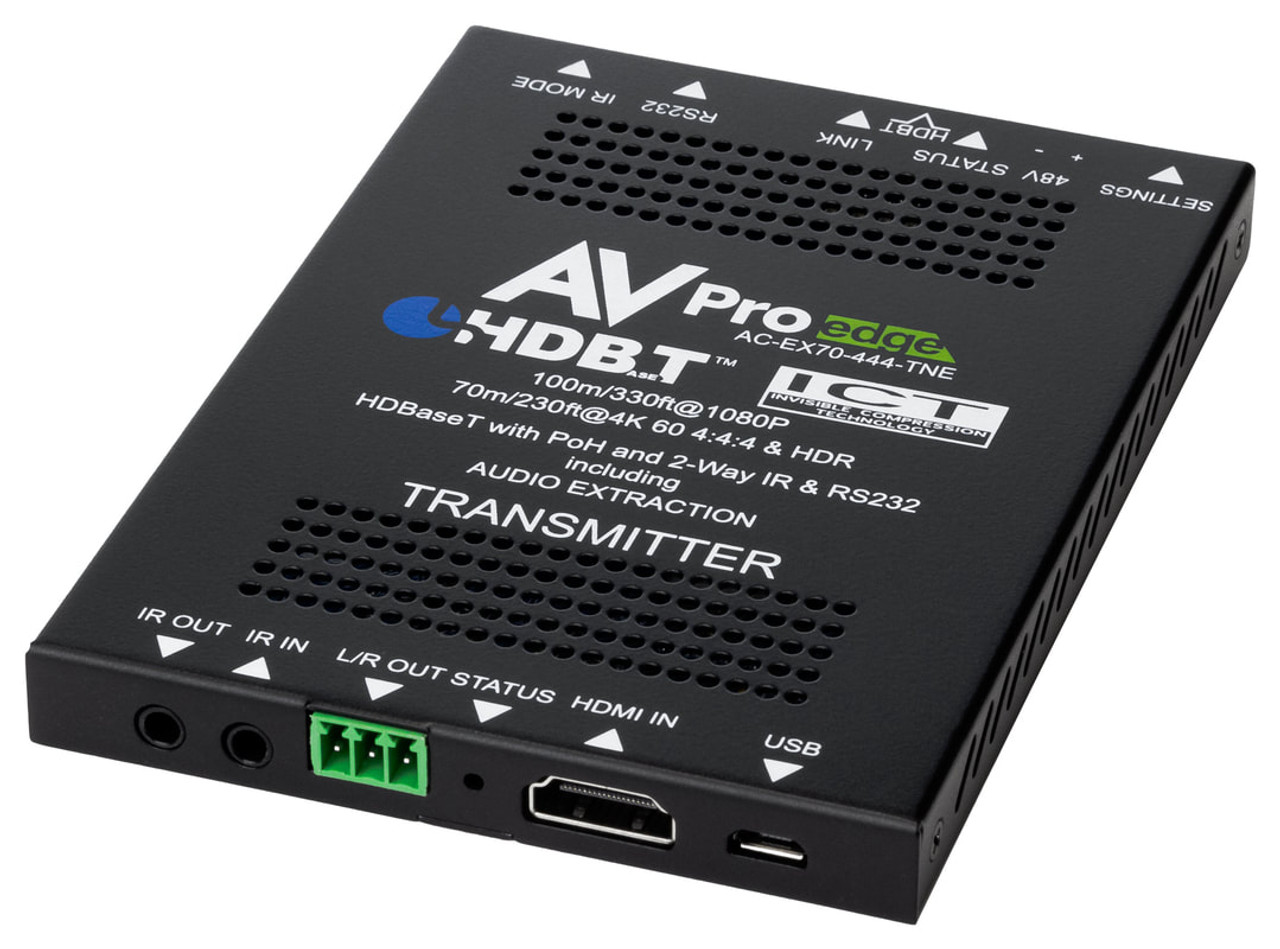 AVPro Edge 4K60 4:4:4 HDR HDMI Over HDBaseT PoH Transmitter With Audio Extraction and 2-Way IR & RS232 (70m)