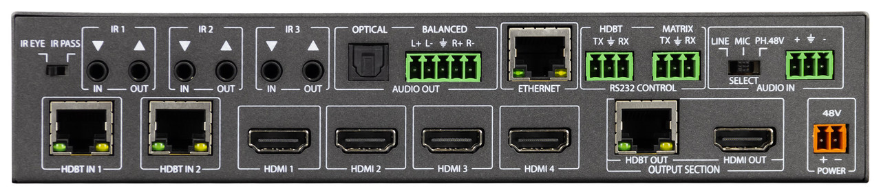 AVPro Edge ConferX 6x2 4K60 HDMI & HDBaseT Presentation Matrix Switcher