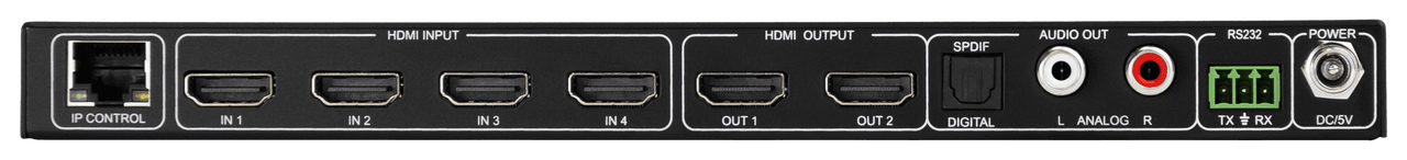 AVPro Edge 4x2 4K60 4:4:4 HDR HDMI Matrix & Auto Switch/AVR Bypass