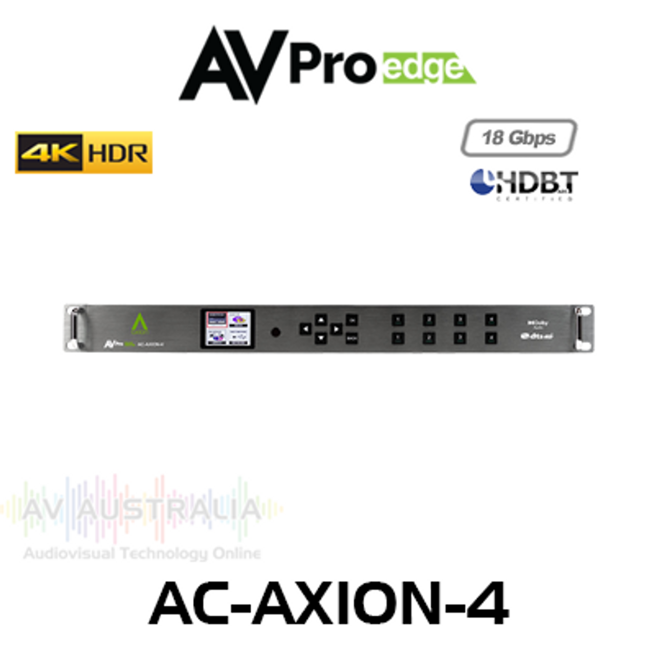 AVPro Edge 4x4 4K60 4:4:4 HDR HDMI Matrix Switcher With 4 HDBaseT/HDMI Outputs