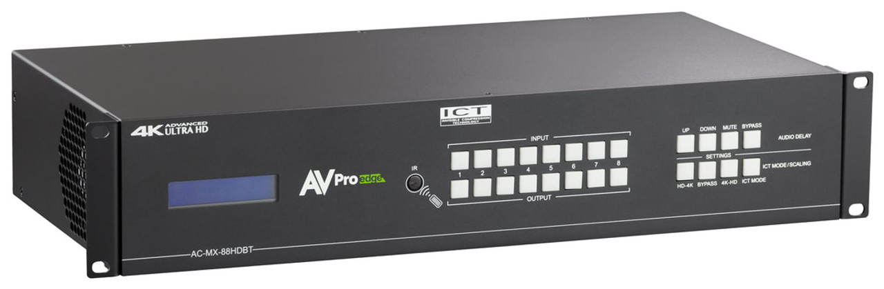 AVPro Edge 8x8 4K60 4:4:4 HDR HDMI HDBaseT Matrix Switcher With Dual Audio De-embedder