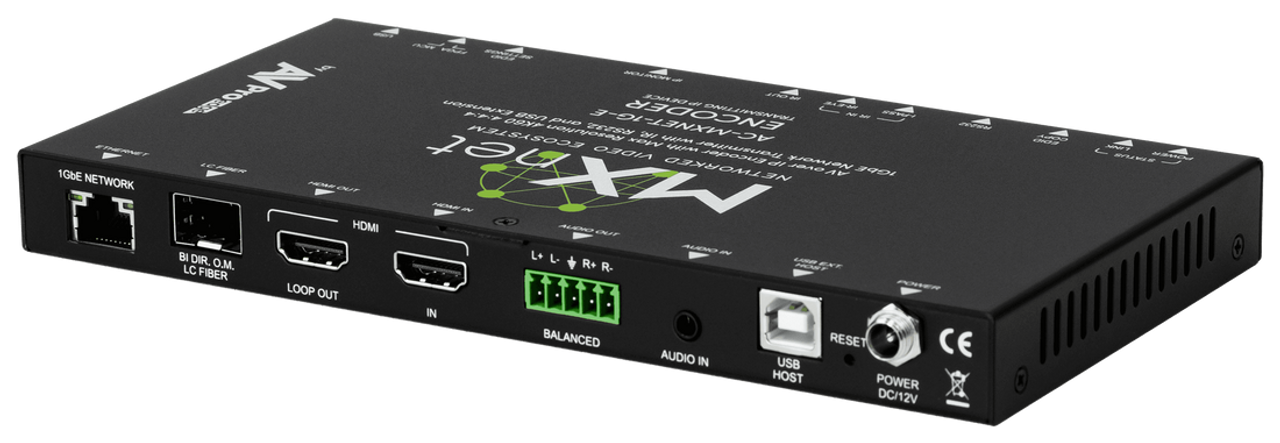 AVPro Edge MxNet 4K60 4:4:4 AV Over IP 1GbE Network Transmitter with IR, RS232 & USB