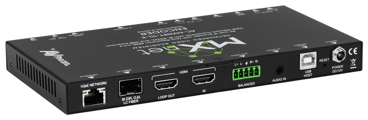 AVPro Edge MxNet 4K60 4:4:4 AV Over IP 1GbE Network Transmitter with IR, RS232 & USB
