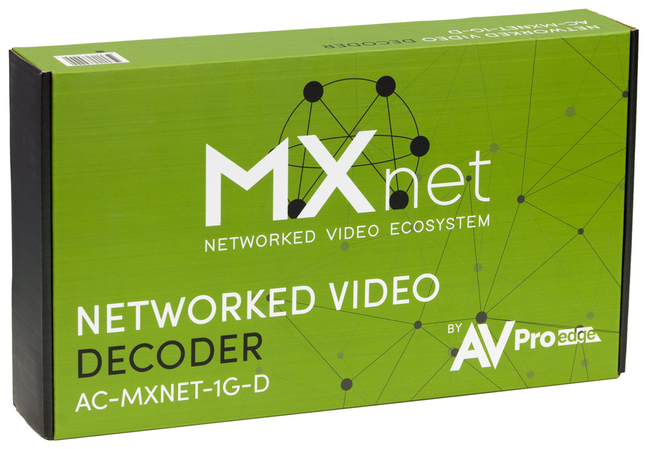 AVPro Edge MxNet 4K60 4:4:4 AV Over IP 1GbE Network Receiver with IR, RS232 & USB