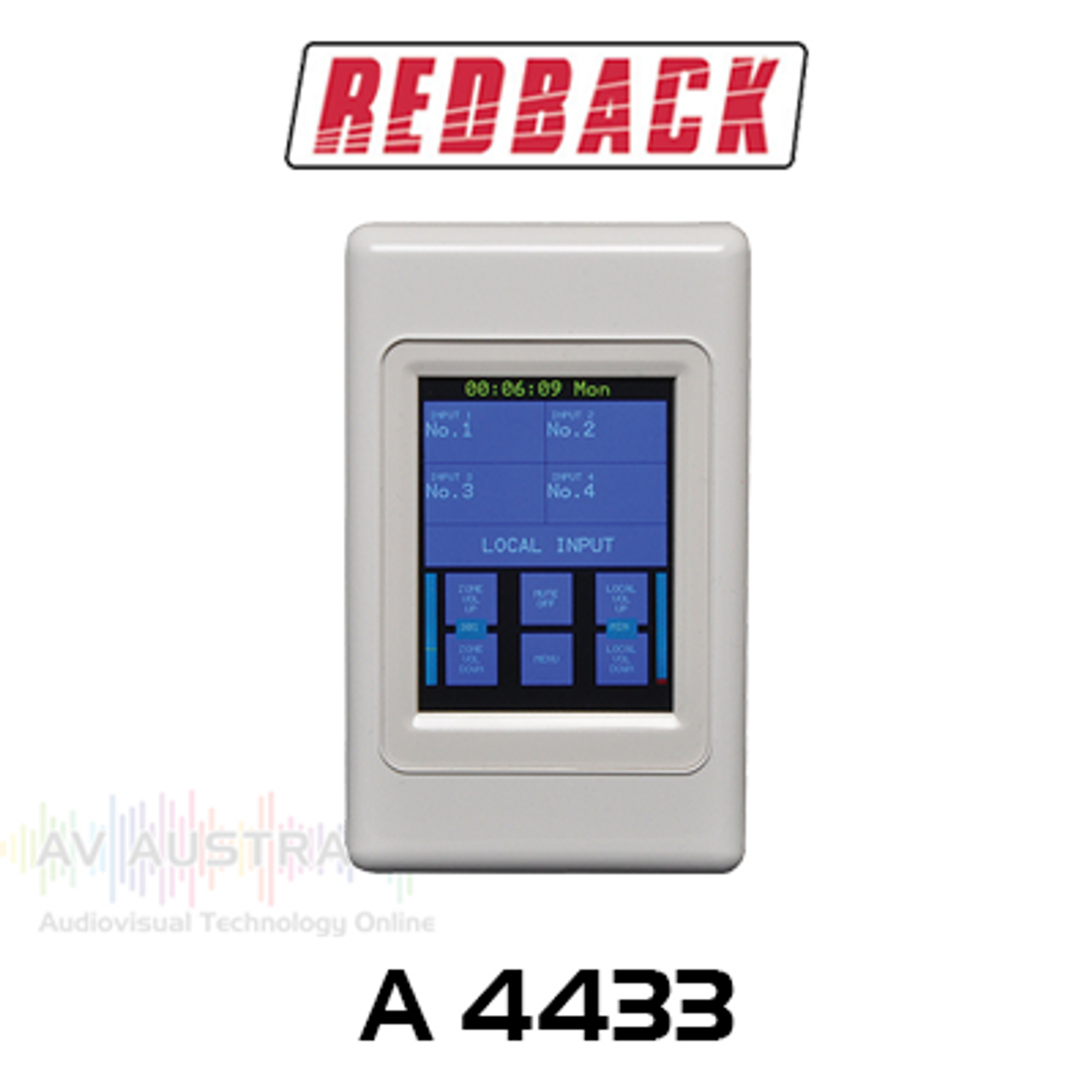 Redback Source Switching Touchscreen Wallplate To Suit A 4432