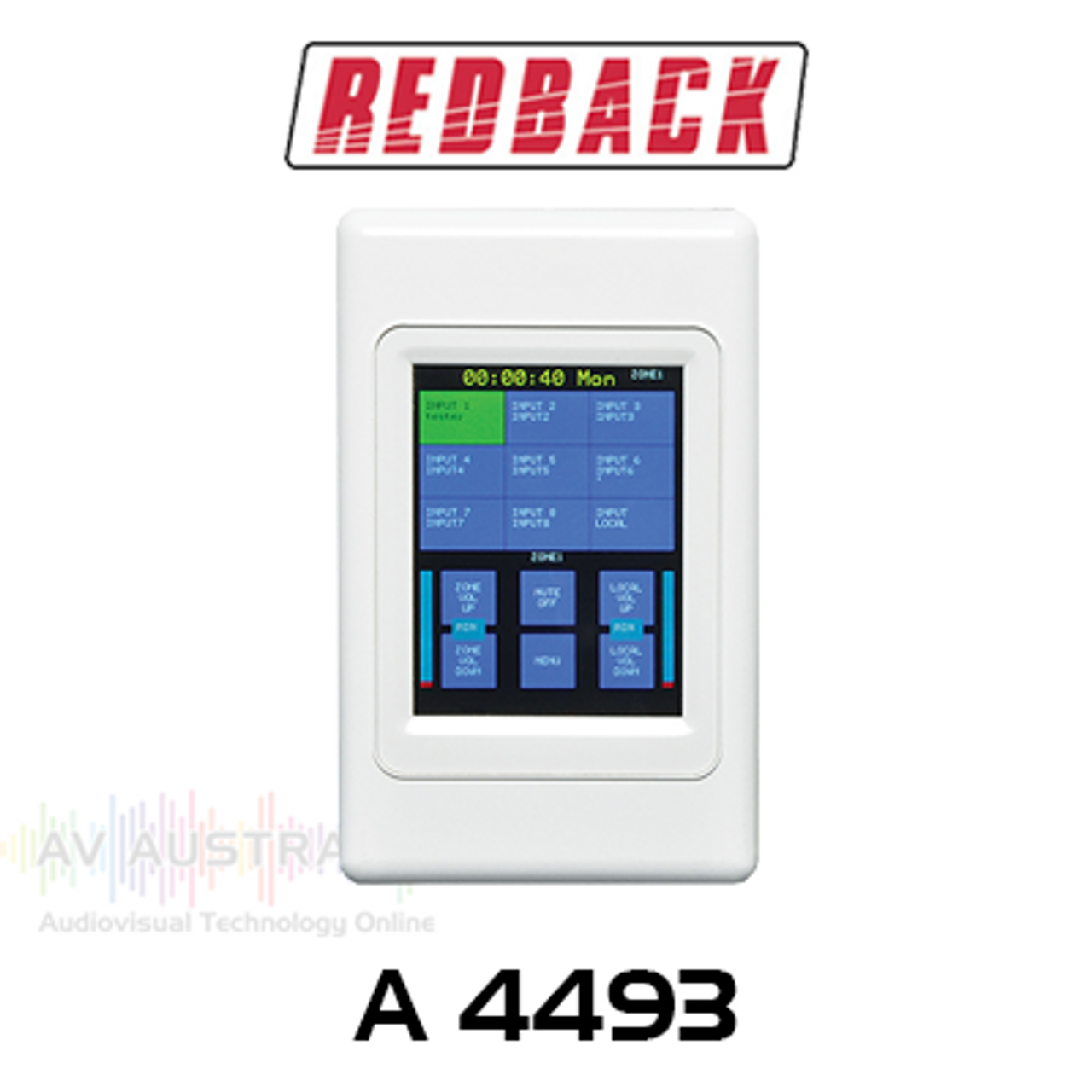Redback Input Source Selection Touchscreen Wallplate