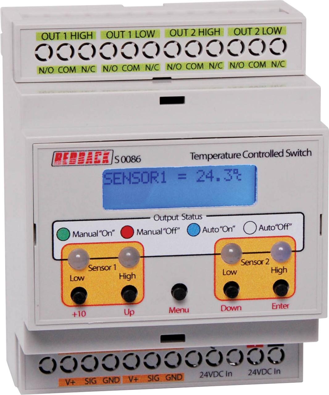 Redback DIN Rail Temperature Controlled Switch