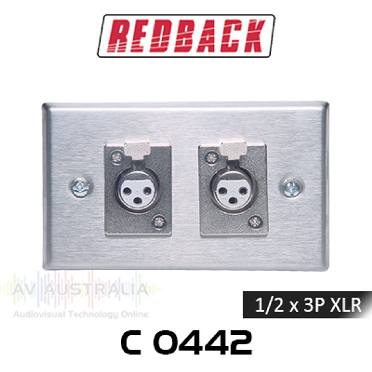 Redback Single / Dual 3-Pin XLR Steel Microphone Wallplate