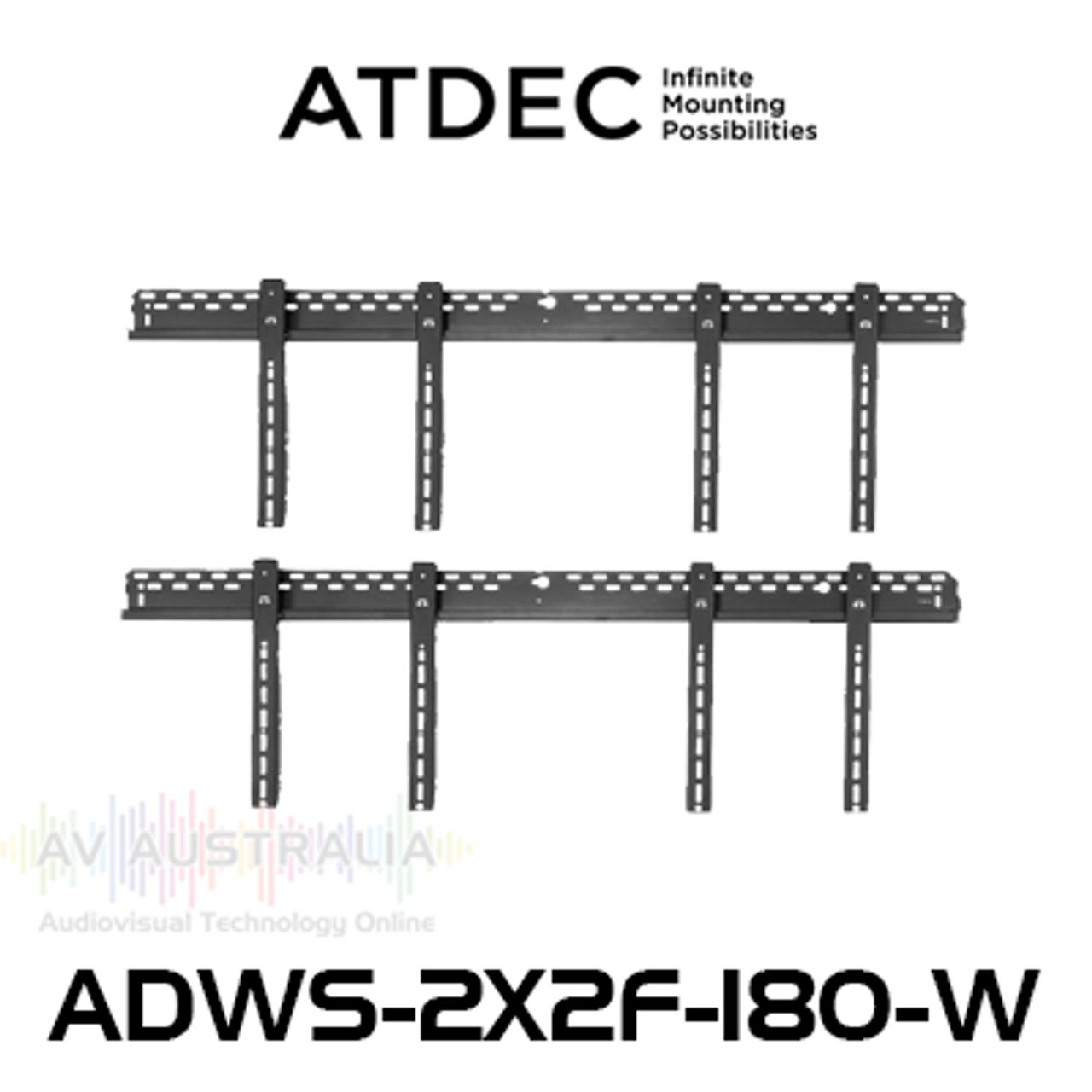 Atdec ADWS-2X2F-180-W 42"-46" Displays 2x2 Video Wall Mount