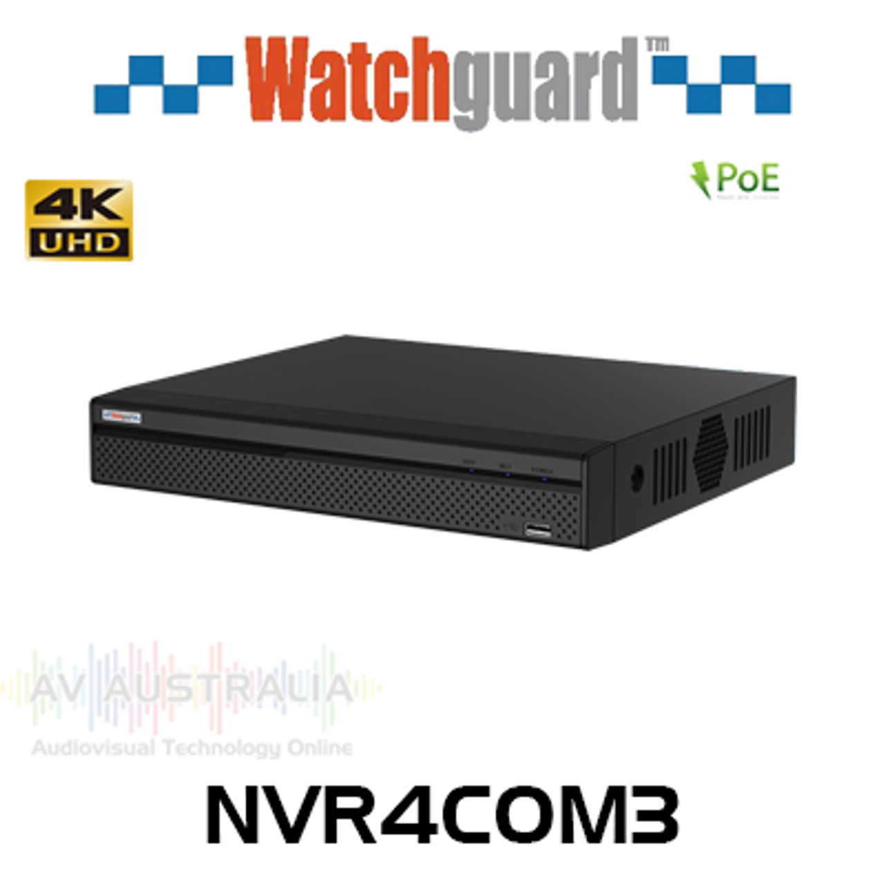 WatchGuard Compact 4 Channel Network Video Recorder with PoE (80Mbps)