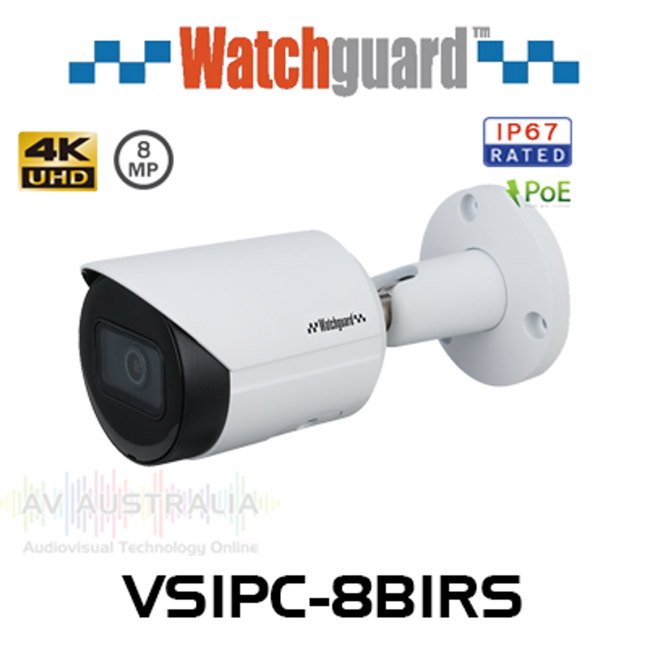 Watchguard Compact 8MP Fixed IP67 Mini Bullet IP Camera