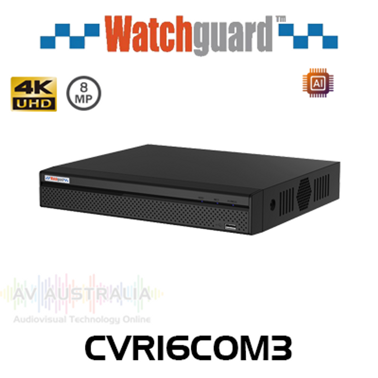 WatchGuard CVR16COM3 Compact 16-Ch 8MP HDCVI AI Digital Video Recorder