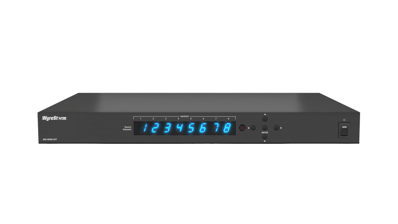 WyreStorm 4K HDR 8x8 HDBaseT Matrix Kit with Receivers & Audio Breakout (35m)