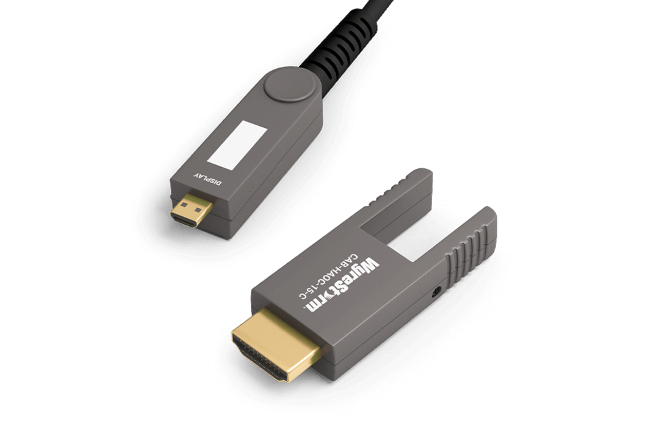 WyreStorm 24Gbps 4K60 HDR 4:4:4 Active Optical HDMI Cable with Detachable RX Head (15-50m)