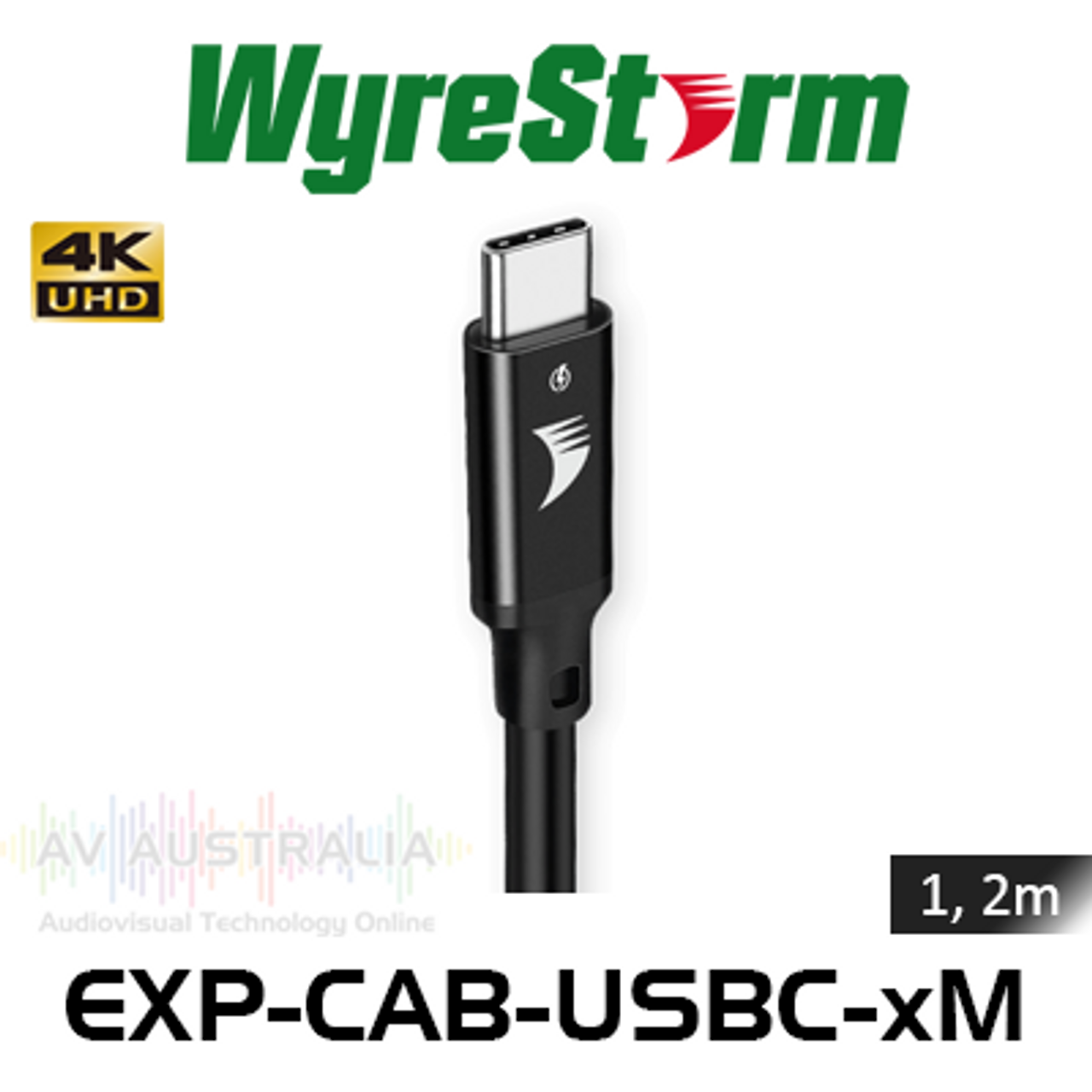 WyreStorm 4K60 20Gbps USB 3.2 USB-C Cables (1, 2m)