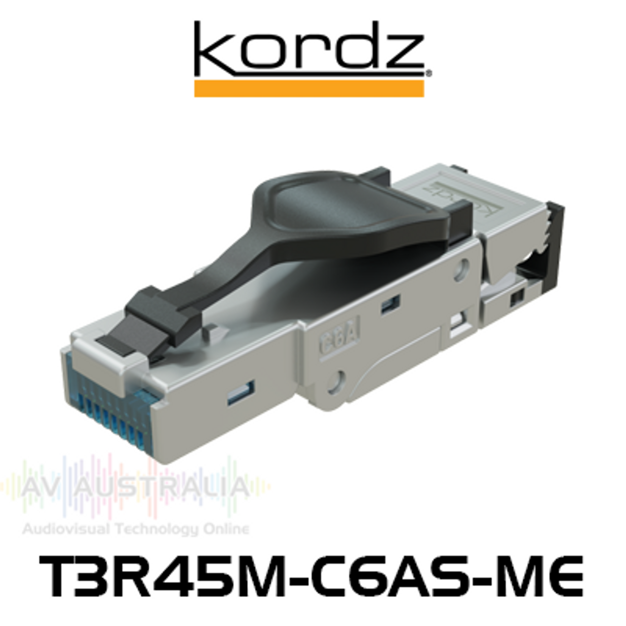 Kordz PRS Series Shielded Toolless Cat6A RJ45 Male Plug (6 pack)