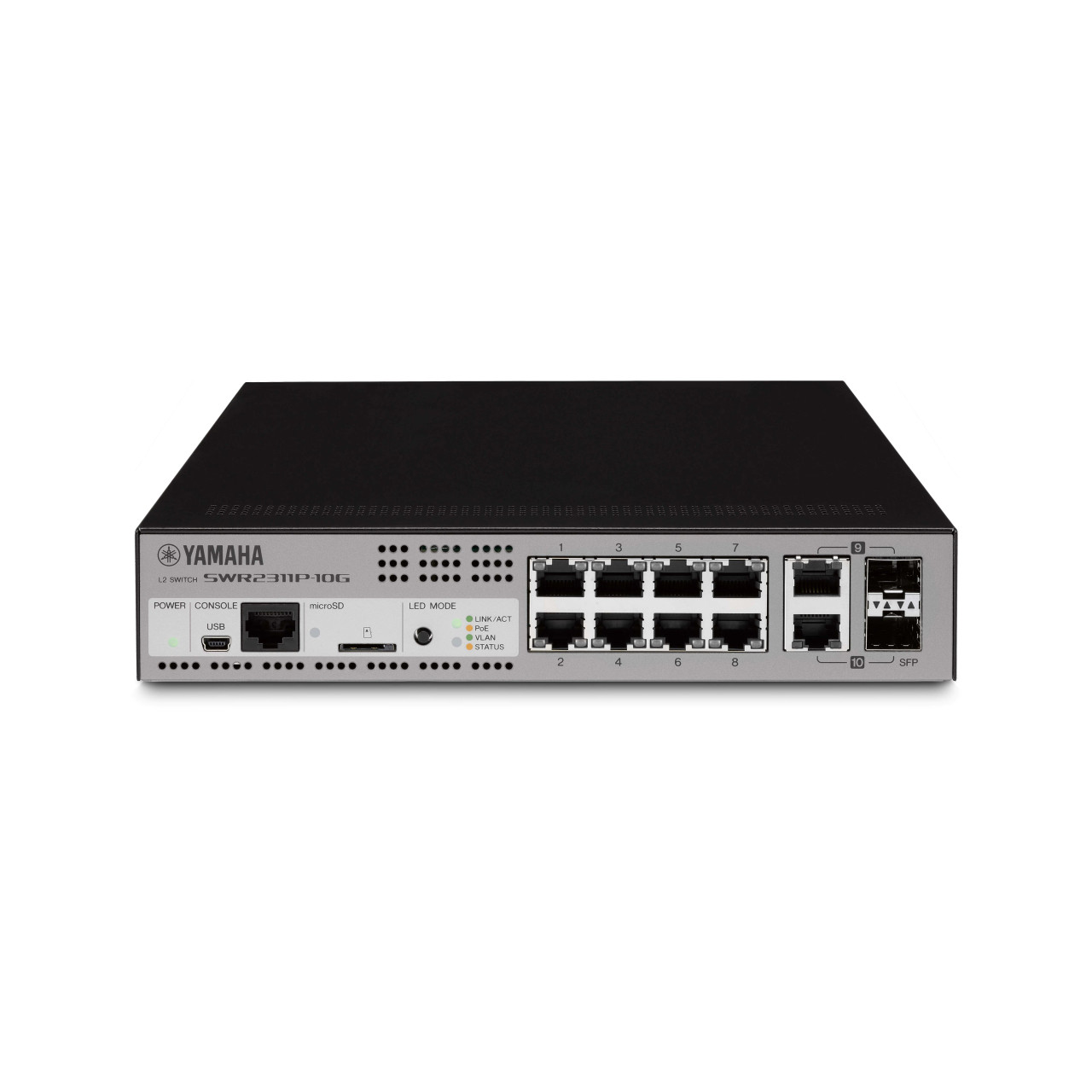 Yamaha SWR2311P-10G 8-Port PoE L2 Network Switch with 2 LAN/SFP