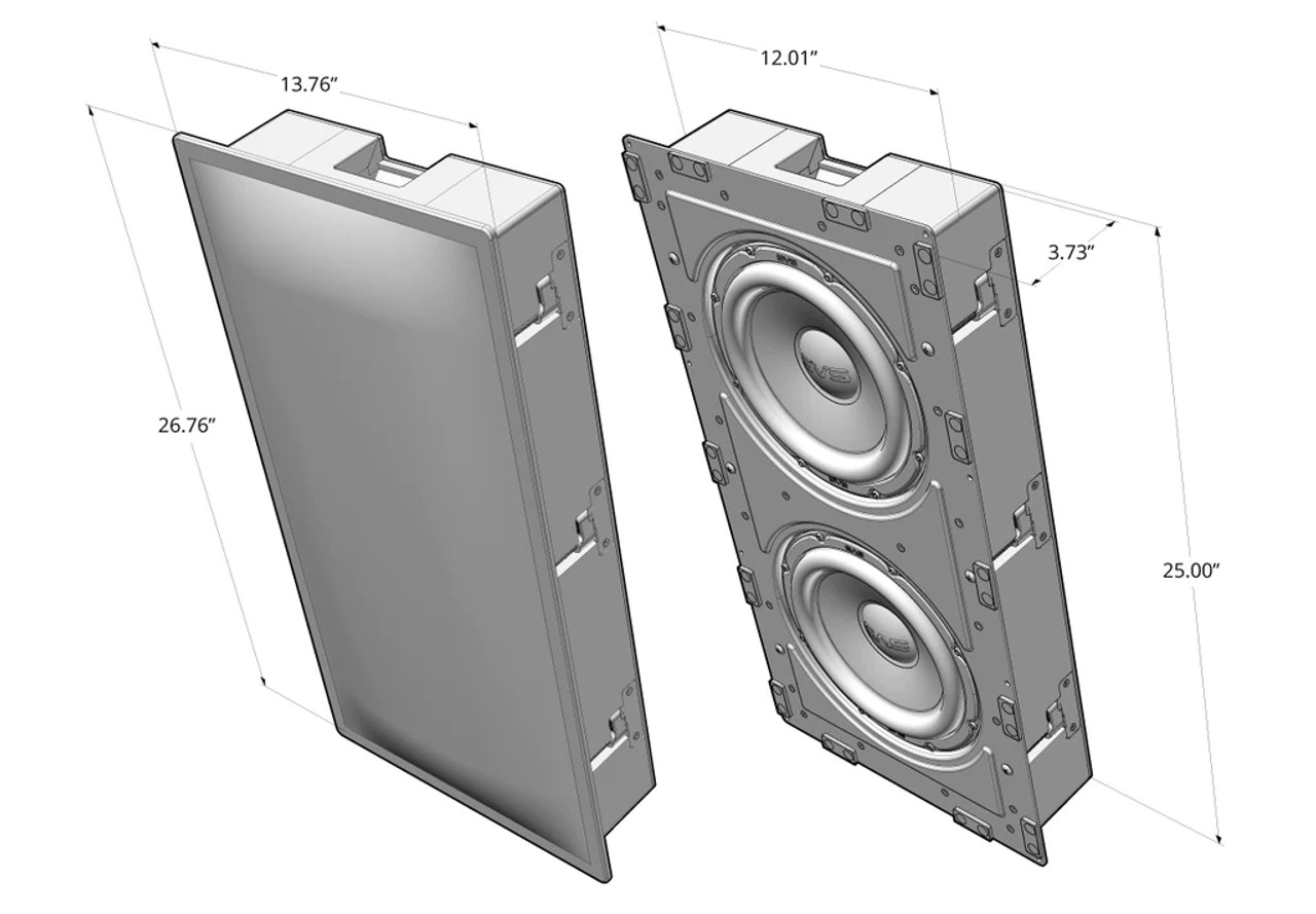 SVS 3000 Dual Active 9" In-Wall Subwoofer System