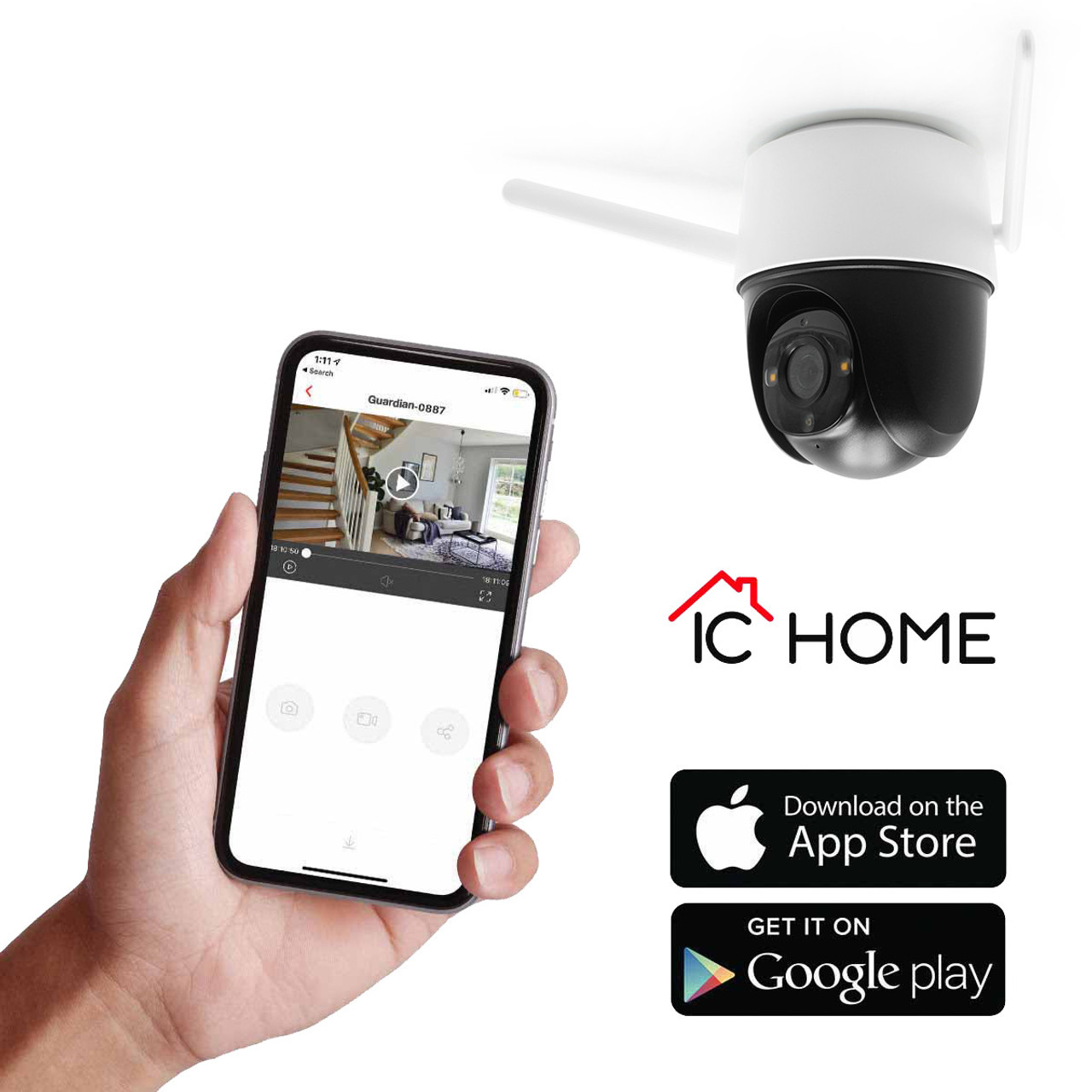 IC Realtime Orb-Outdoor 4MP QHD 360-Degree Outdoor WiFi Security Camera