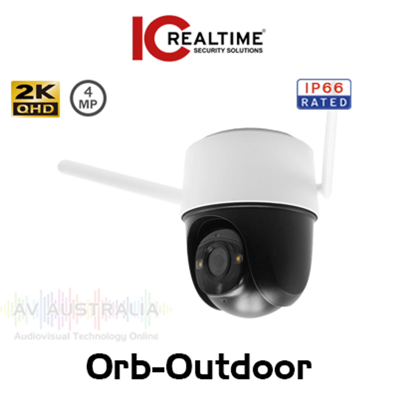 IC Realtime Orb-Outdoor 4MP QHD 360-Degree Outdoor WiFi Security Camera