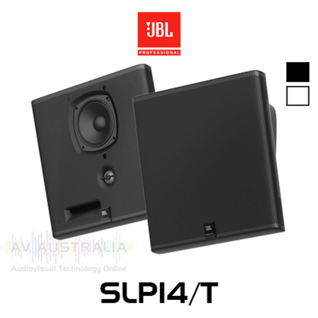 JBL SLP14/T 4" 8 ohm 70/100V Low Profile On-Wall Loudspeakers (Pair)