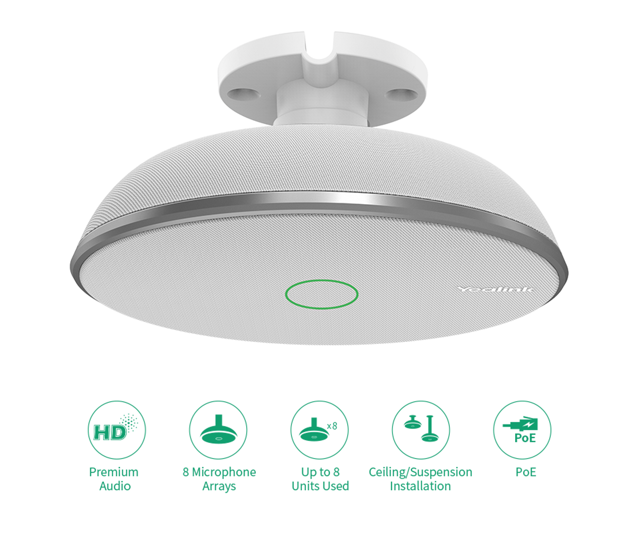 Yealink VCM38 Video Conferencing Ceiling Microphone Array