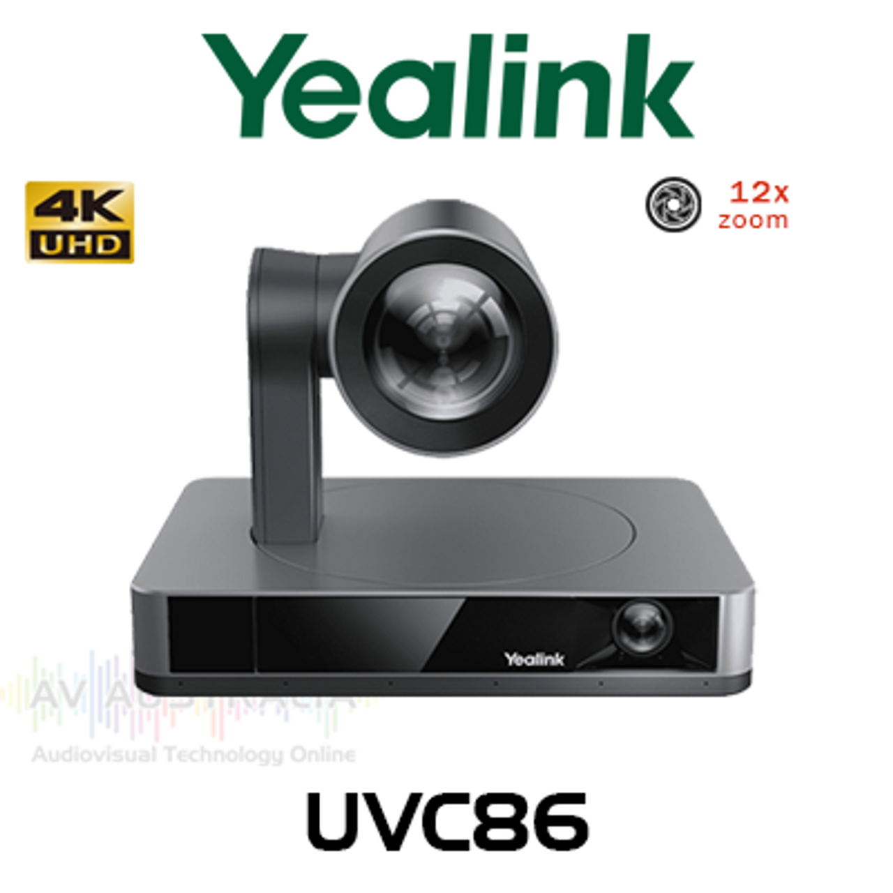 Yealink UVC86 Dual-Eye 4K 12x Optical PTZ Conference Camera For Mid & Large Room