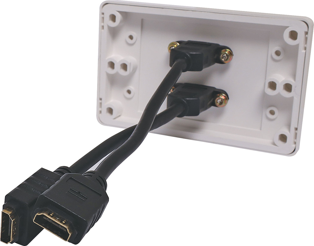 Dynalink Dual HDMI Wallplate With Flyleads