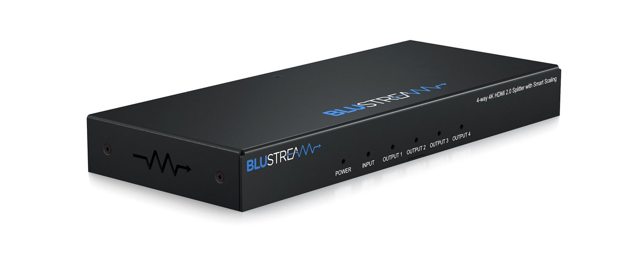 BluStream 2/4-Way 4K HDR Splitter with Smart Scaling, Audio Breakout & EDID Management