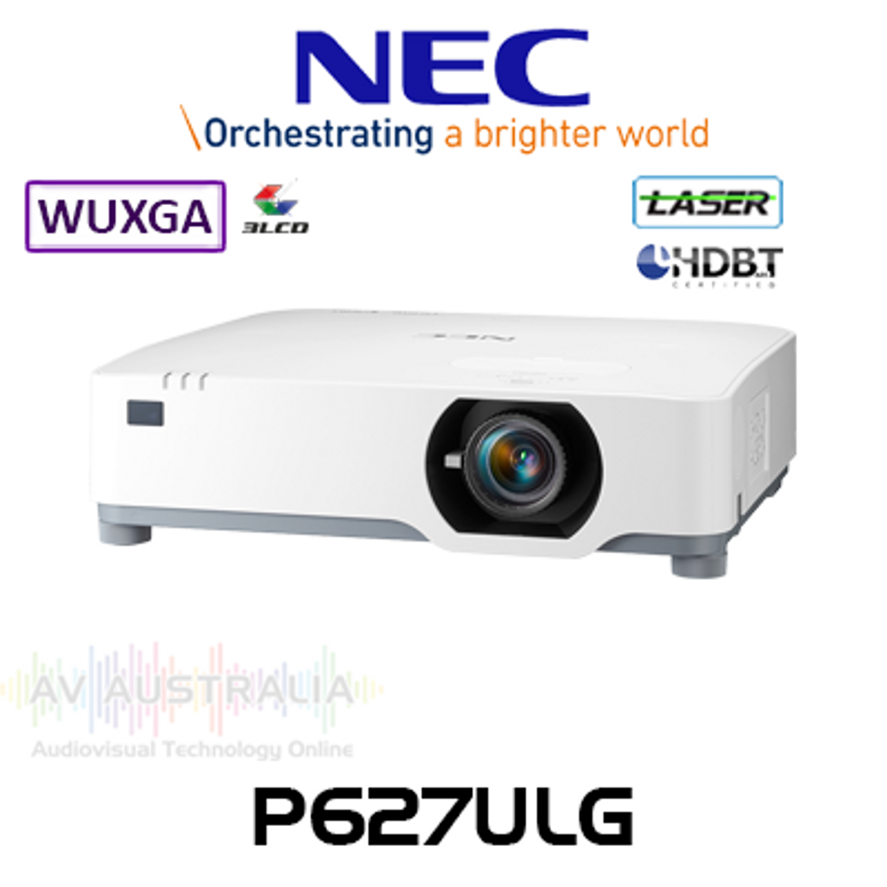 NEC P627ULG 6200 Lumen WUXGA HDBaseT Professional Laser Projector
