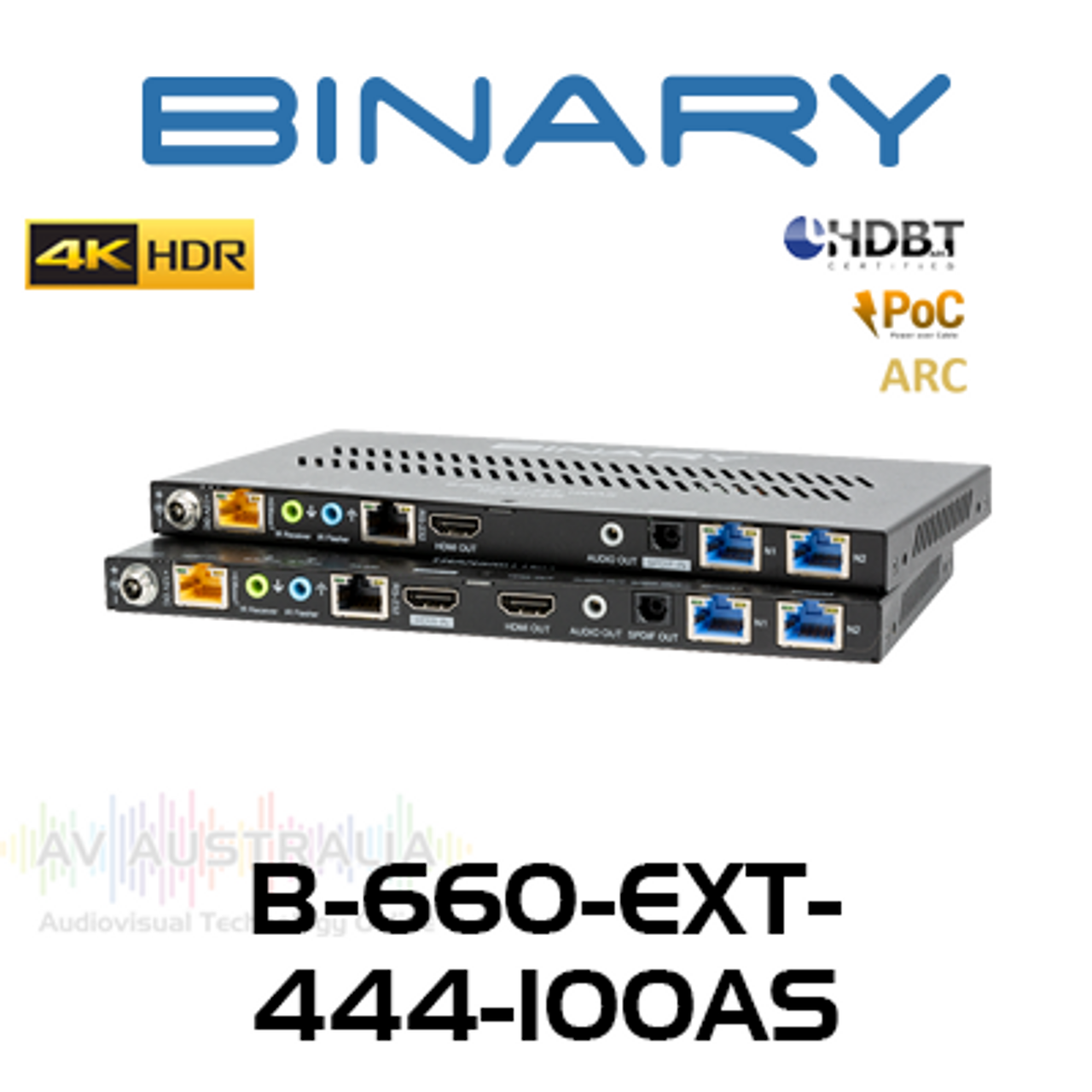 Binary B-660 Series 4K HDBaseT Extender with ARC (100m)