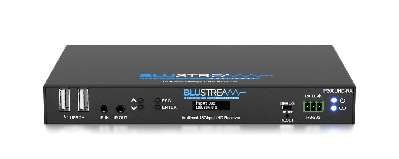 BluStream IP300UHD-RX IP Multicast 4K HDMI 2.0 Video Receiver