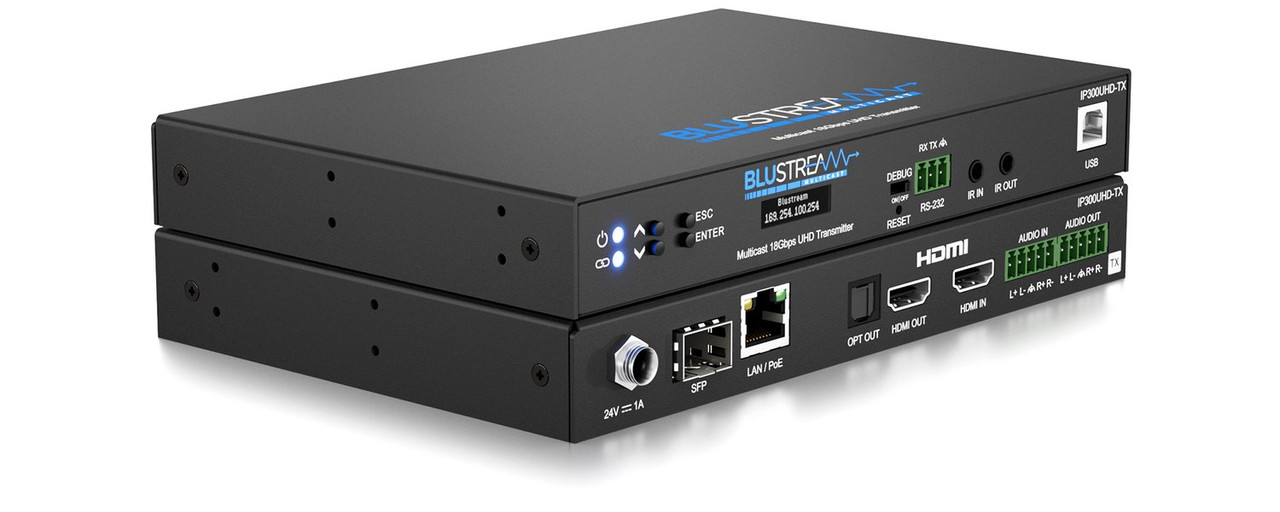 BluStream IP300UHD-TX IP Multicast 4K HDMI 2.0 Video Transmitter