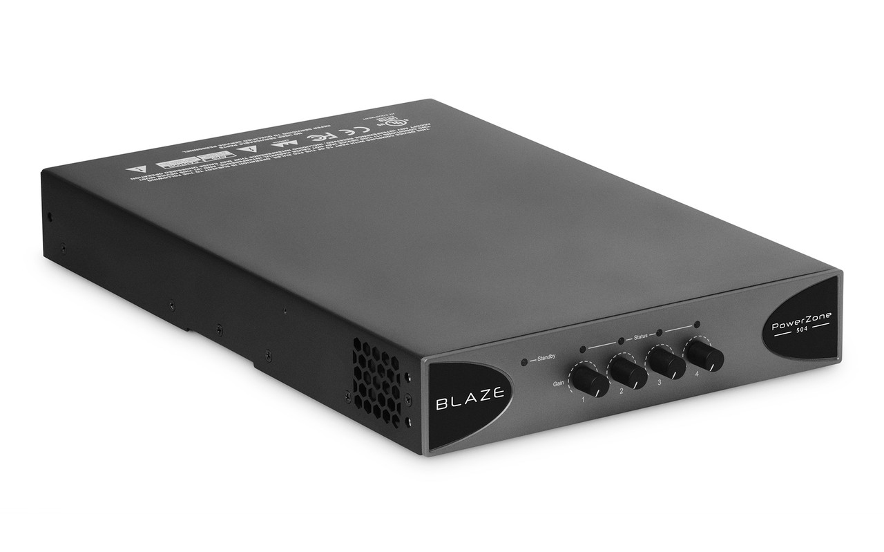 Blaze Audio PowerZone 504 4-Channel 500W Class D Power Amplifier