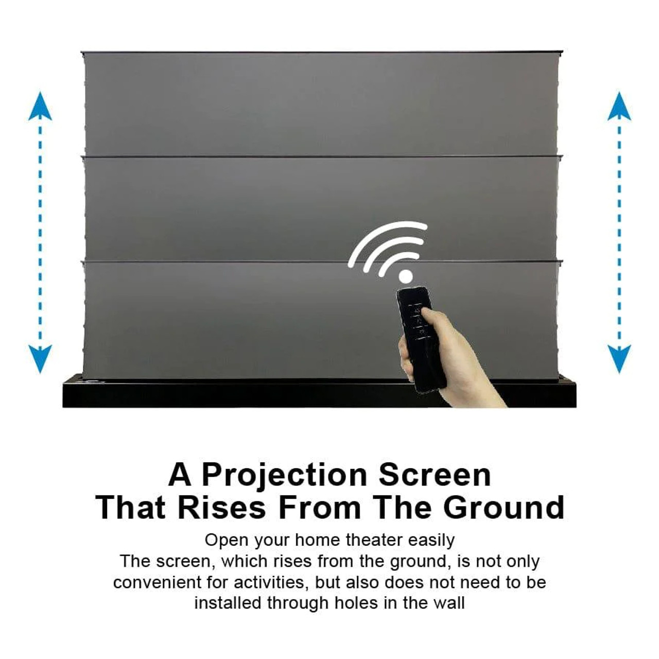 Vividstorm S Obsidian Long Throw ALR Tab-Tension Floor Rising Motorised Projection Screens (72" - 150")