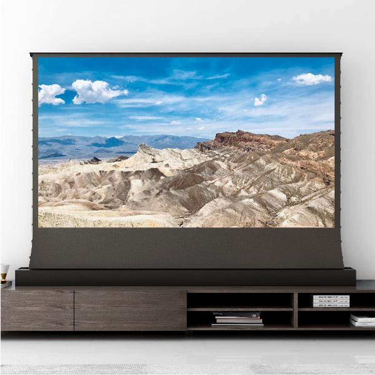 Vividstorm S Obsidian Long Throw ALR Tab-Tension Floor Rising Motorised Projection Screens (72" - 150")