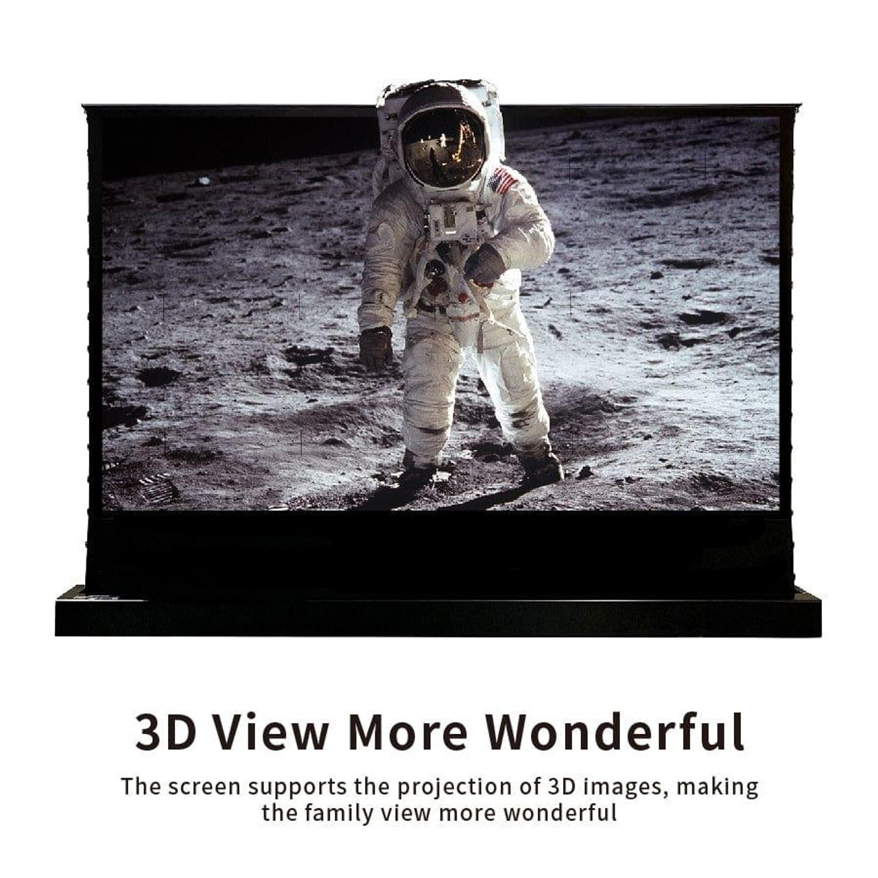 Vividstorm White Cinema Tab-Tension Floor Rising Motorised Projection Screens (72" - 150")