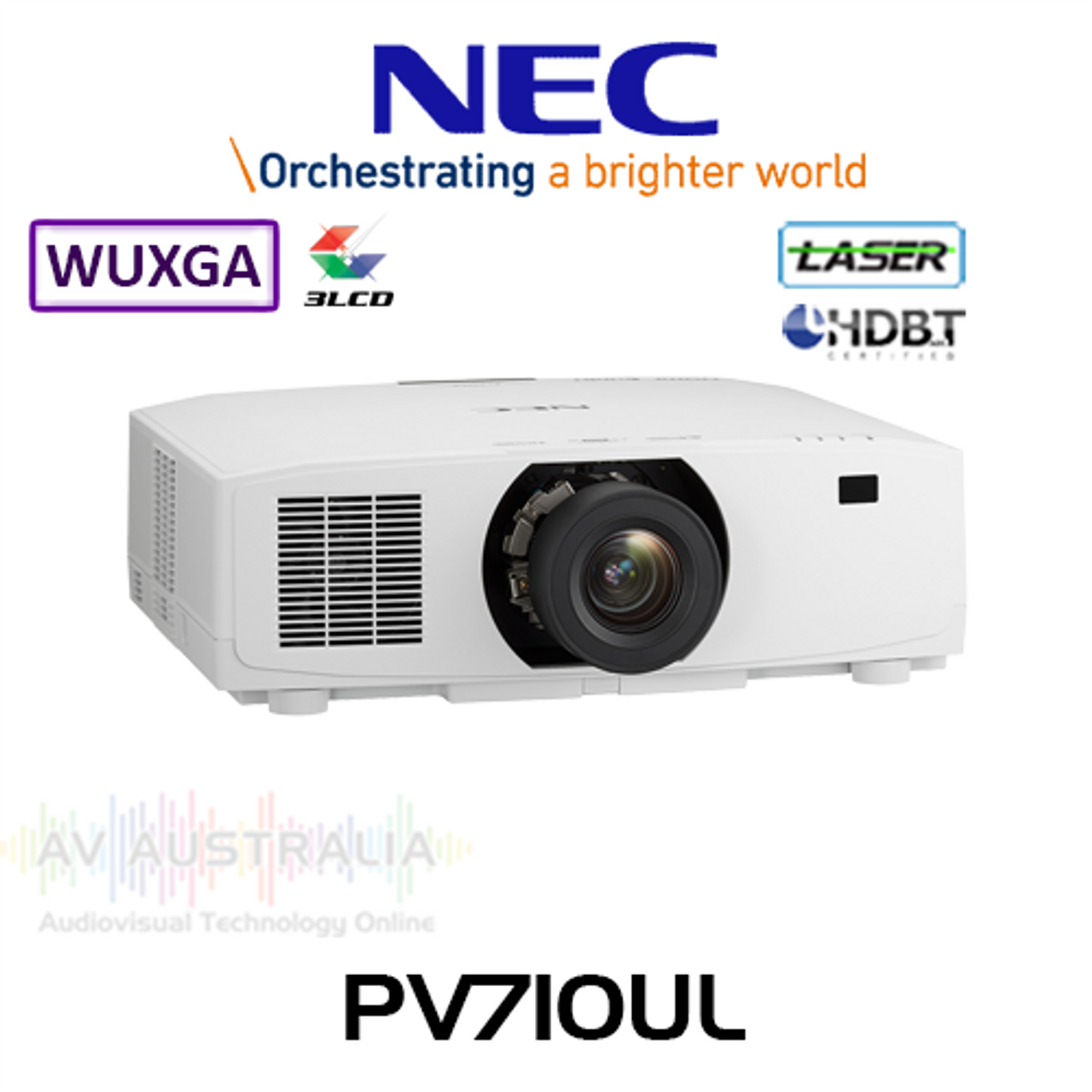 NEC PV710UL 7100 Lumen WUXGA Professional 3LCD Laser Projector