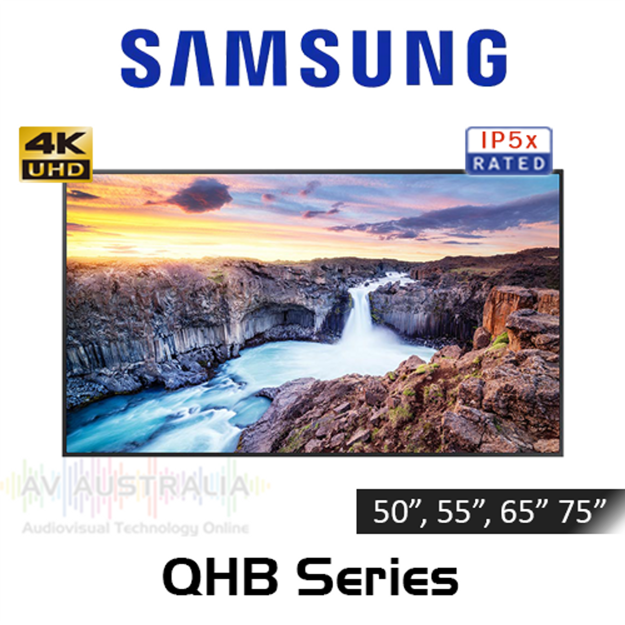 Samsung QHB Series 4K 700 Nits Tizen Powered 24/7 Digital Signage (50"-75")