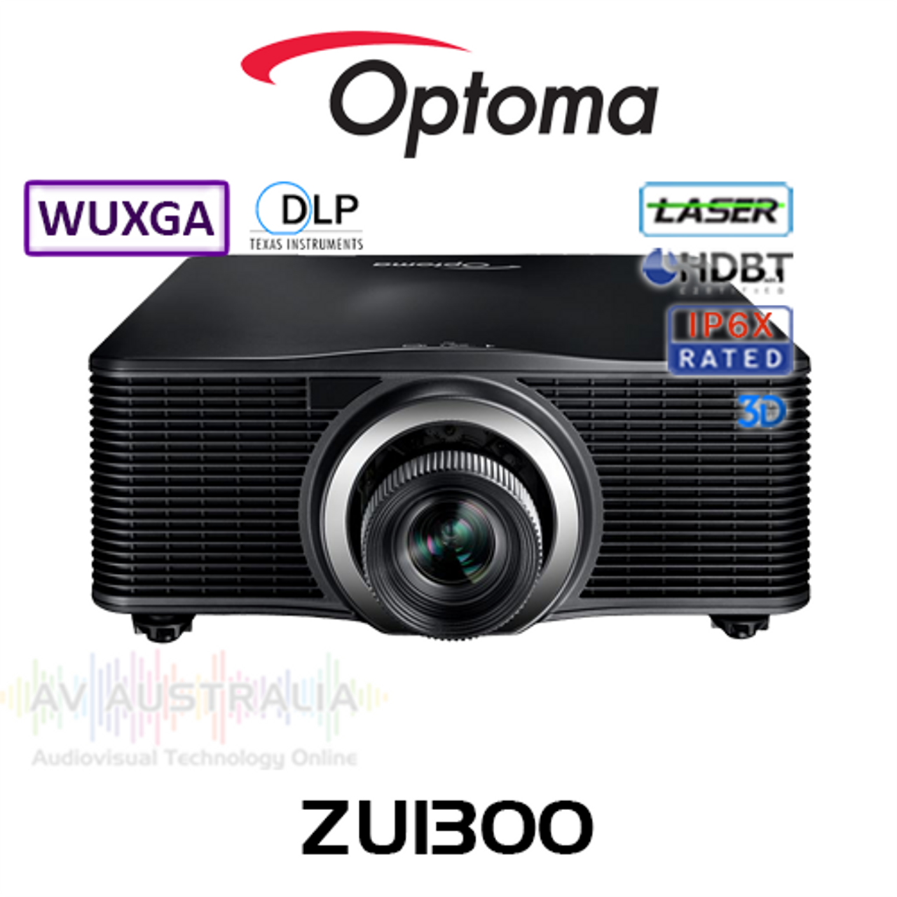 Optoma ZU1300 WUXGA 14,400 Lumens IP6X 24/7 HDBaseT Professional DLP Laser Projector