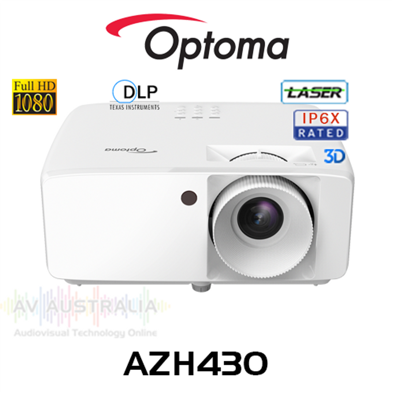 Optoma AZH430 Full HD 4500 Lumens IP6X 24/7 Ultra-Compact DLP Laser Projector